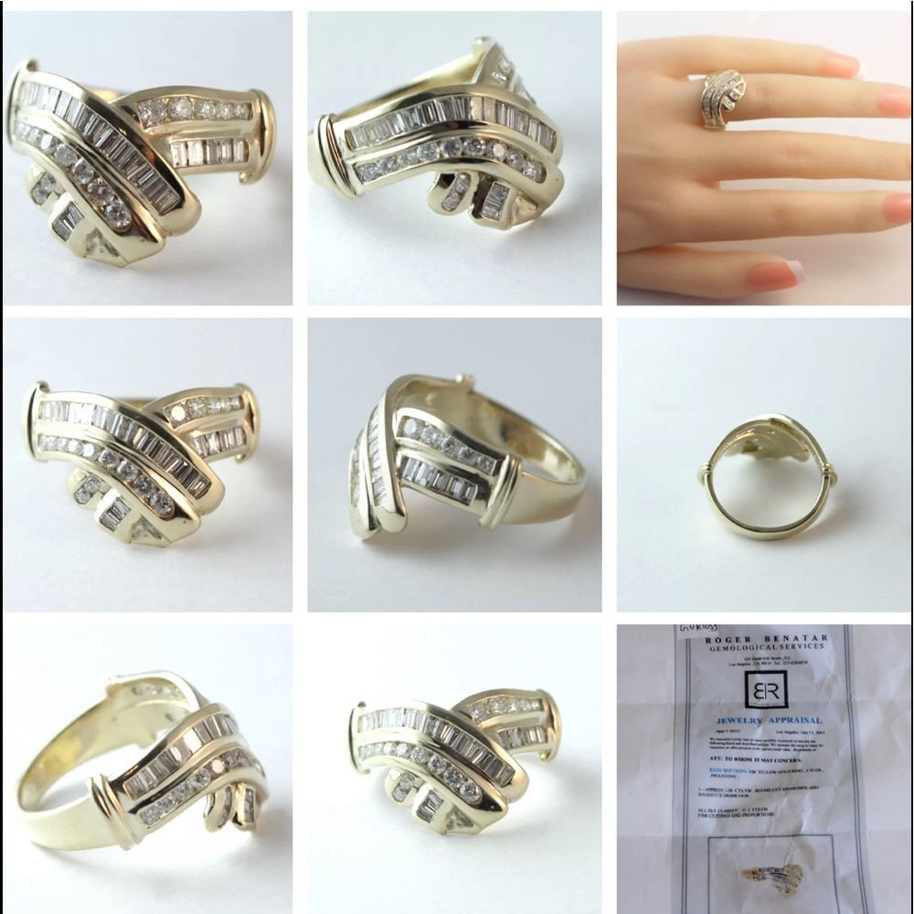 DIAMOND RING - ONE CARAT - GOLD - Picture 8 of 8